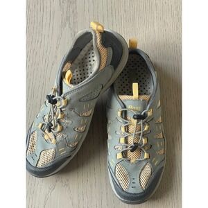 Bass Seminole Hiking Shoes Gray Yellow Gorpcore Outdoor Sneakers Womens 8.5M